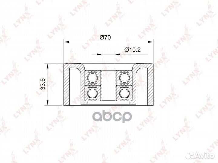 Ролик поликлинового ремня натяжной PB-5013 lynx