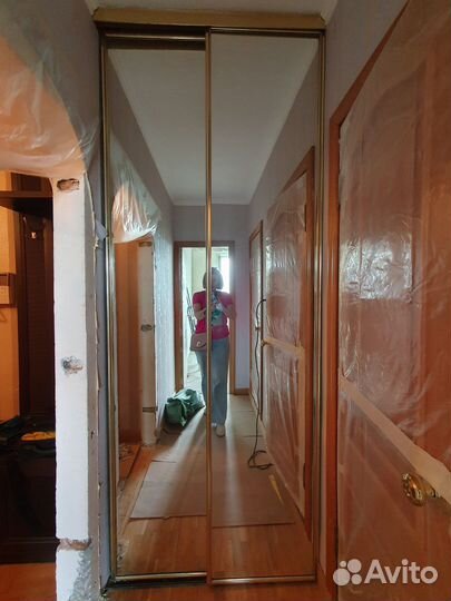 Двери купе зеркальные бу