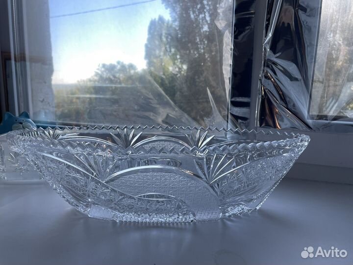 Ваза хрустальная ладья