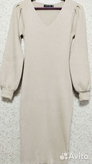 Платье вязаное облегающее длинным рукавомkatty PO