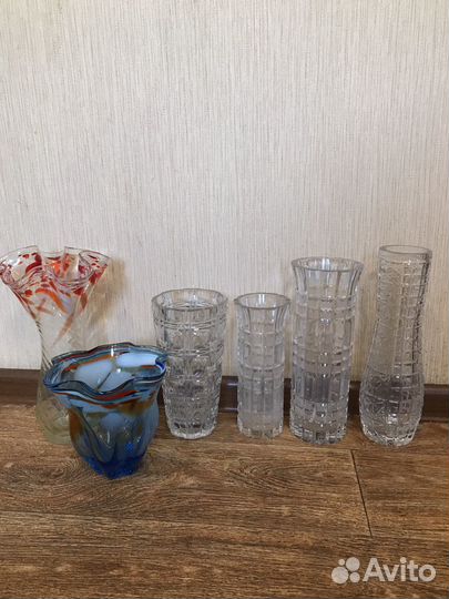 Ваза СССР чехия, хрусталь