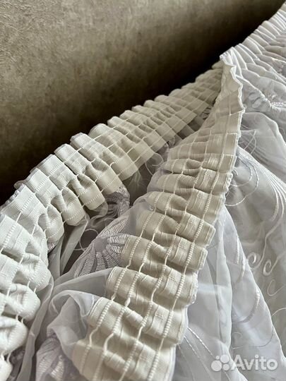 Тюль белая 600*227 см б/у