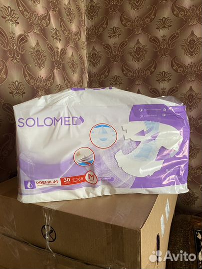 Памперсы для взрослых размер m по 30 штук