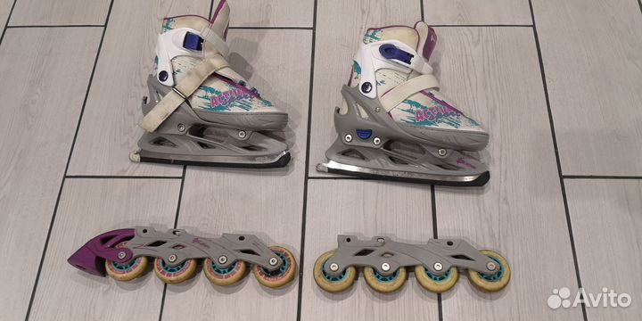 Коньки детские, роликовые/зимние