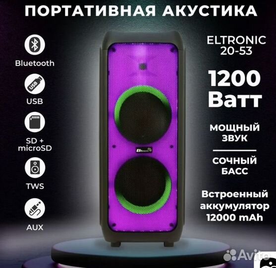 EL Tronic 20-53 портативная колонка, караоке бар