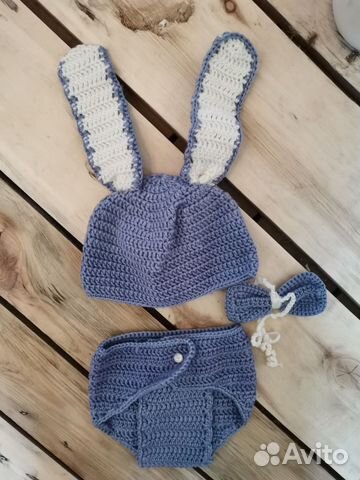 Комплект для фотосессии Зайка для новорожденных