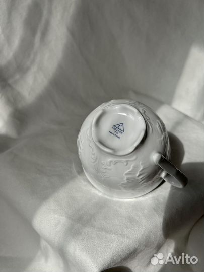 Чашка cmielw 330 мл рококко белая фарфор