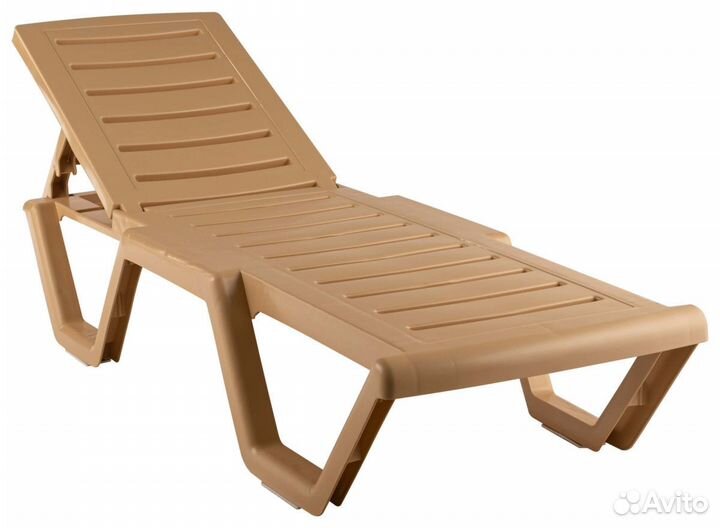 Шезлонг Атлант Белый / Бежевый