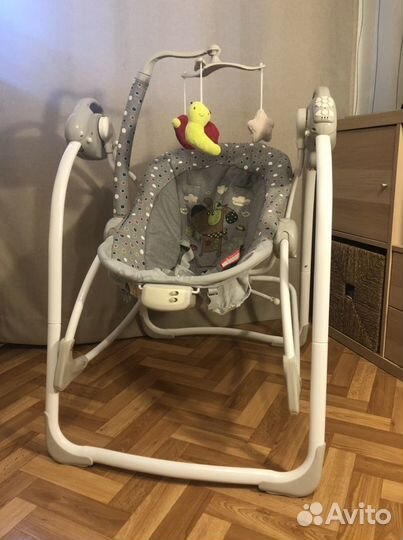 Качели шезлонг Jetem Flappy 2 в 1 с адаптером