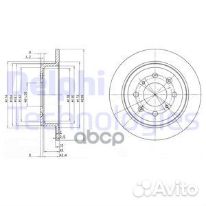 Диск тормозной bg2538 Delphi