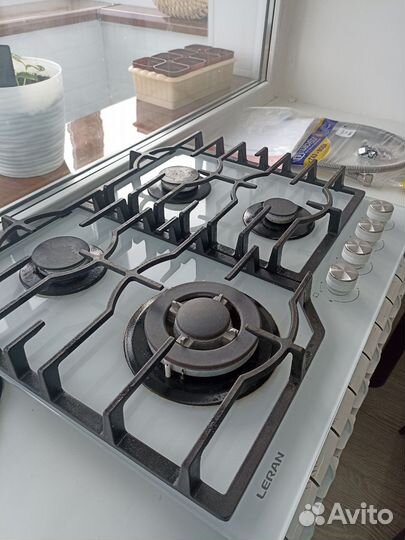 Газовая варочная панель 4 конфорки стекло бу