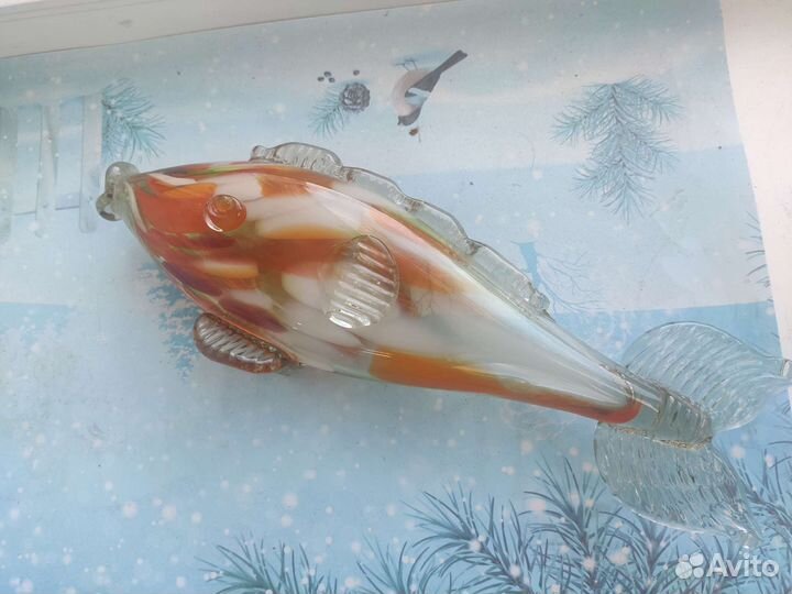 Статуэтка стекло,рыба