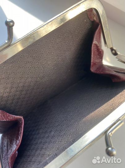 Винтажный бордовый кошелек