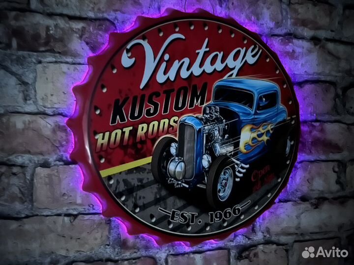 Декор на стену Vintage Hod Rods