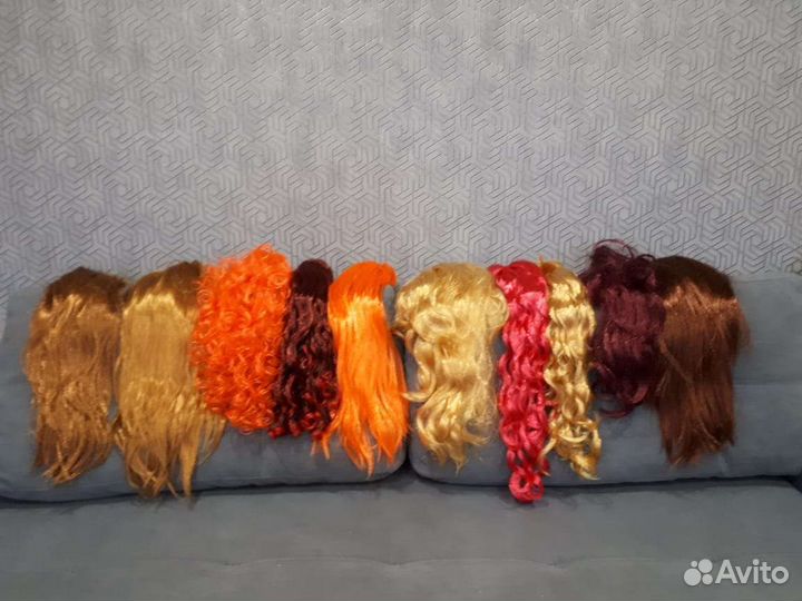 Парики карнавальные, косы, борода Морозика,шиньоны