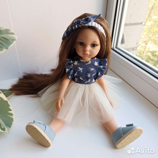 Платье и повязка для куклы Паола Рейна 32-34см