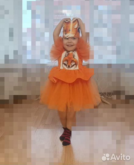 Новогодний костюм лисичка 104