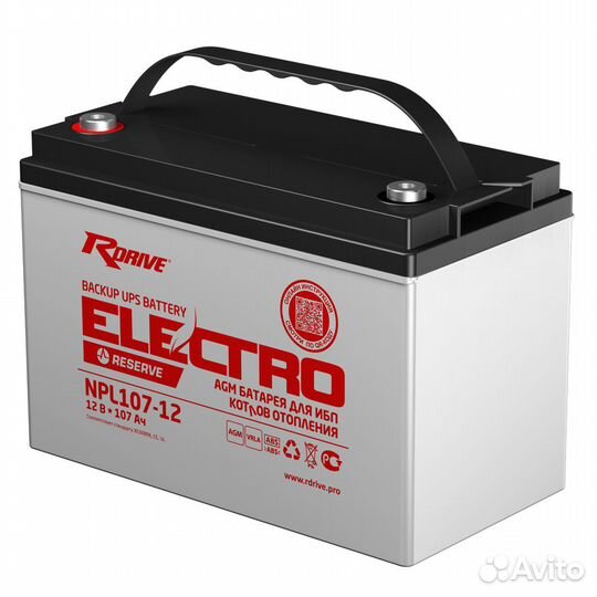 Аккумулятор для ибп R-drive 107Ач NPL107-12