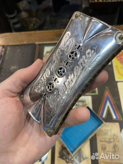 Старинная немецкая губная гармошка Suprema