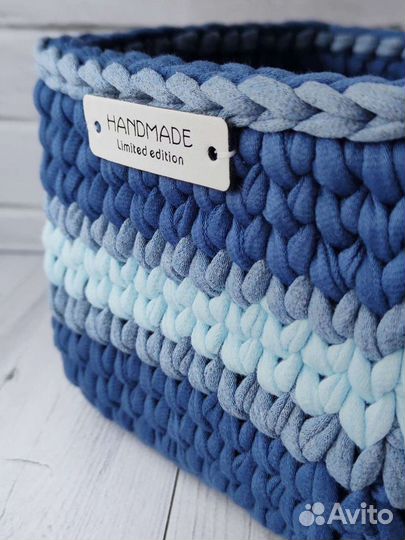 Корзина из трикотажной пряжи