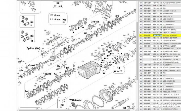 Шестерня планетарной передачи ZF 86T