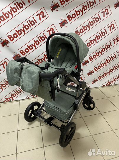 Коляска-трансформер 3 в 1 Luxmom 555 оливковый