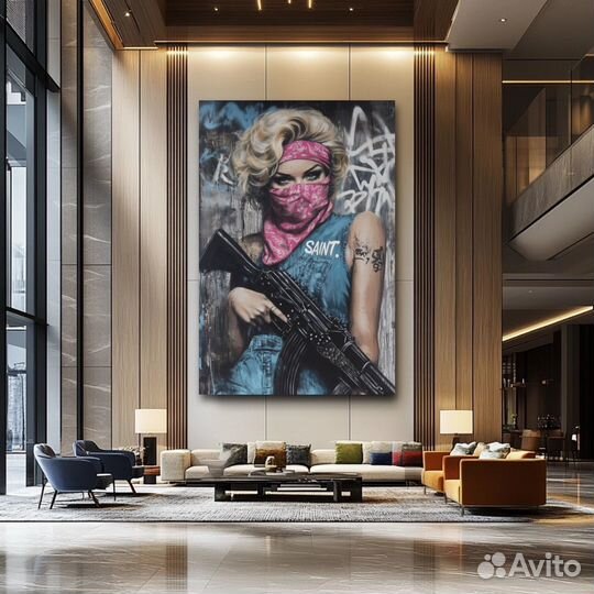 Картина маслом девушка Мэрлин Монро Декор стен