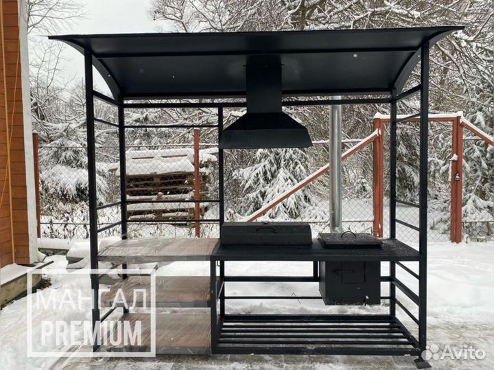 Мангал с крышей