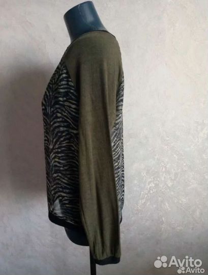 Лонгслив прозрачный с принтом зебра 46 sOliver