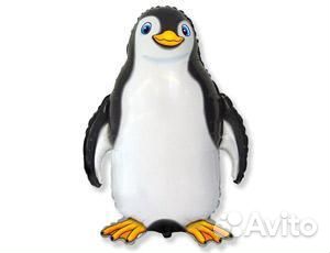 Воздушный шар Пингвин счастливый черный