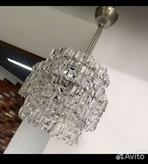 Светильник потолочный хрустальный времён СССР