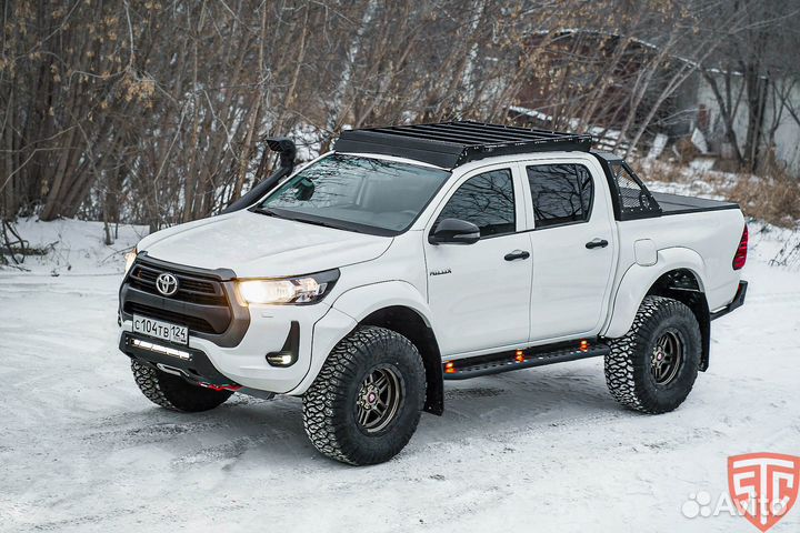 Силовой бампер передний STC Toyota Hilux 2020+