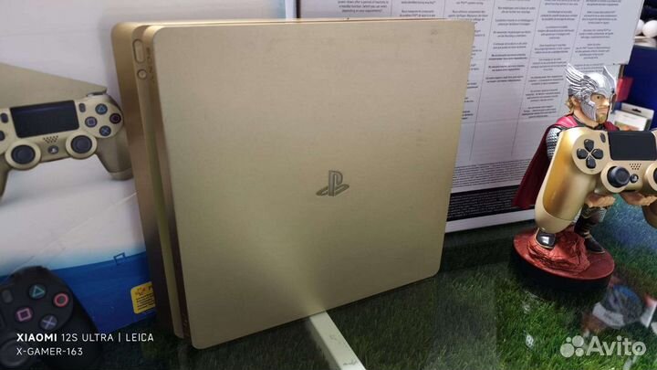 PS4 Slim Limited editi Gold(500GB) 2 Геймпада/Игры
