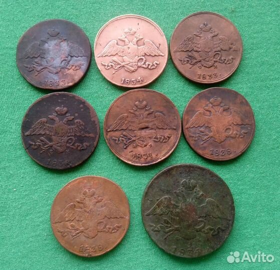 Монета 5 коп, 10 коп 1834 Массон