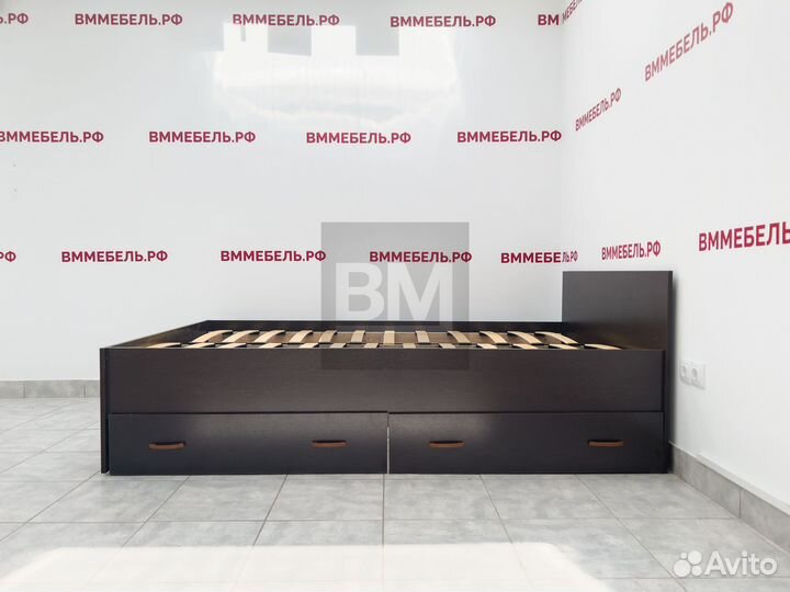 Кровать 120х200 с ящиками с двух сторон
