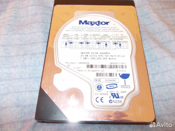 Жёсткий диск Maxtor 541DX 20GB