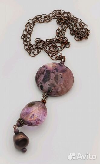 Кулон из чароита для Любови