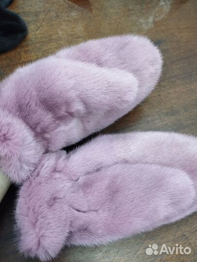 Варежки женские норковые