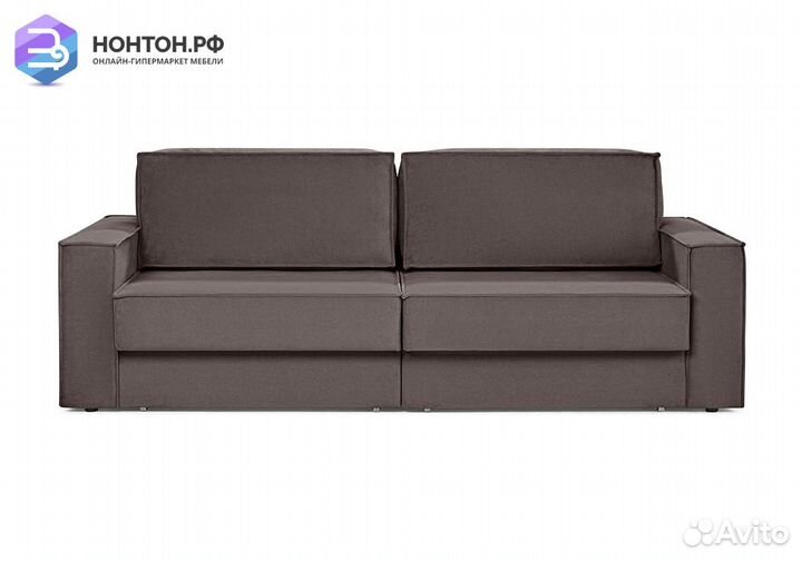 Диван еврокнижка двухместный Тревис коричневый