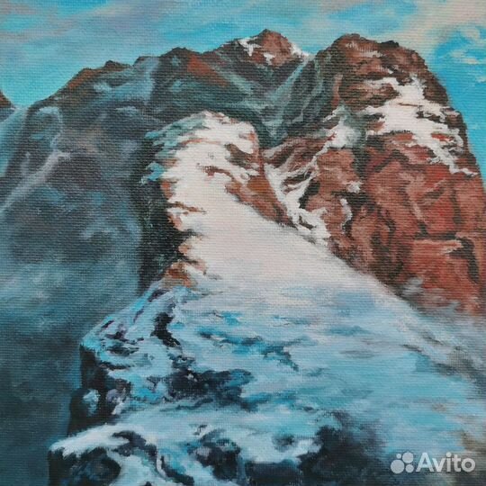 Картина маслом пейзаж горный