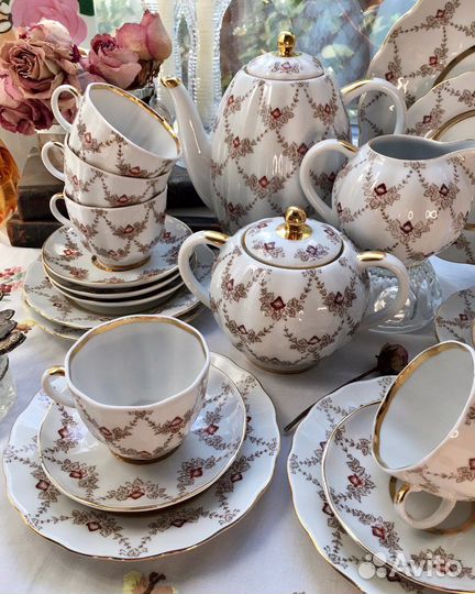 Сервиз кофейный лфз «Гирлянды» СССР