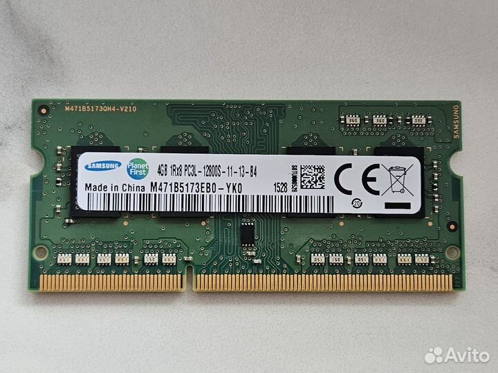 Оперативная память 4gb 1Rx8 PC3L для ноутбука