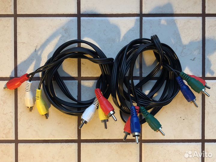 Аудио и видеокабель шнур тюльпан-тюльпан