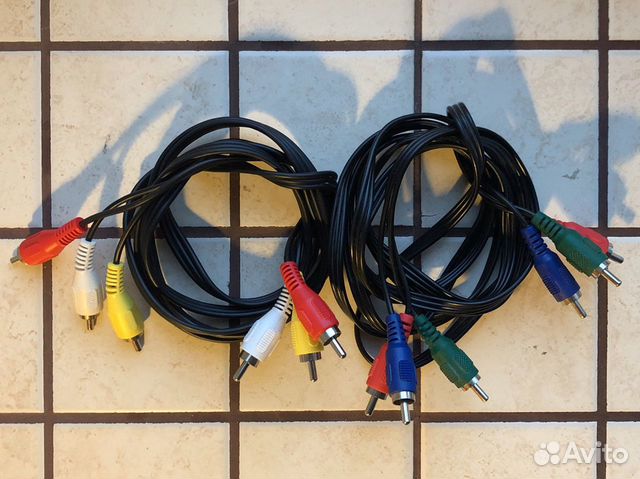 Аудио и видеокабель шнур тюльпан-тюльпан