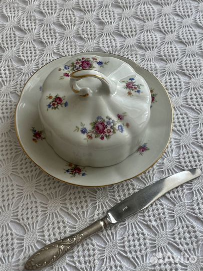 Масленка Chodziez польский фарфор 60-е гг