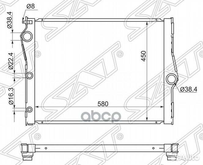 Радиатор BMW X5 06-18 / X6 08-20 BW0010-07-D Sat