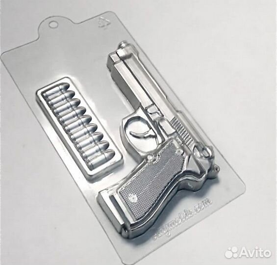 Пластиковая форма для шоколада Пистолет