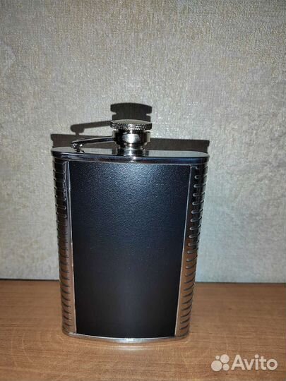 Фляга сталь+нат. кожа S.Quire 0.24л
