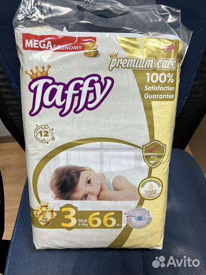 Памперсы Taffy premium care размер 3 (4-9кг)