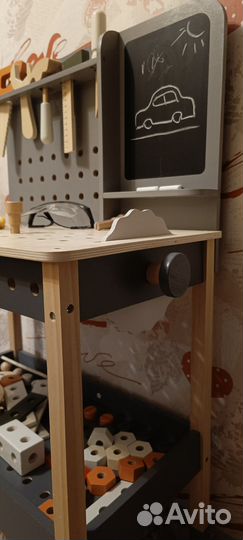 Детский деревянный верстак Мастерская